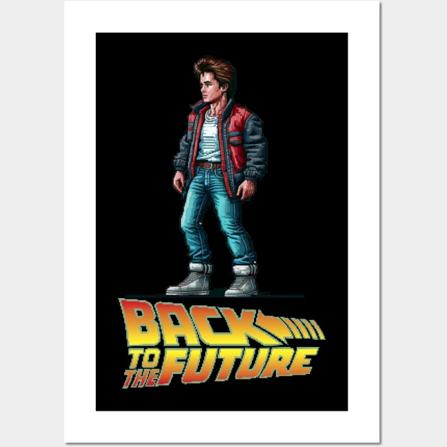 Marty McFly - pixelated Wall Art by Buff Geeks Art